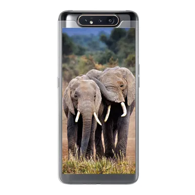 Produktbild von MuchoWow® Handyhülle Schutzhülle Hülle für Samsung Galaxy A80 Elefant - Tiere - Bäume - Natur Silikon Softcase Handy Hülle - Schutzdeckel