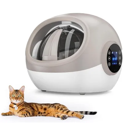 Produktbild von Automatischer Futterautomat mit Timer, 0,7-L Futterspender, bis zu 9 Mahlzeiten täglich, mit akustischer Benachrichtigung, für kleine Hunde und Katzen
