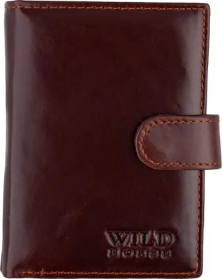 Obrázok produktu pre Pánska kožená peňaženka so zapínaním Wild Horse hnedá