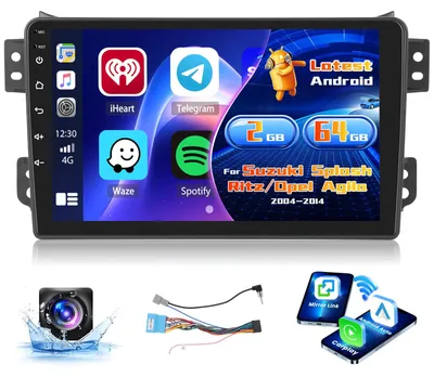 Zdjęcie produktu dla Radio samochodowe 9-calowe z 2+64G, przeznaczone do samochodów z roczników 2004-2014, wyposażone w bezprzewodowe funkcje CarPlay i Android Auto
