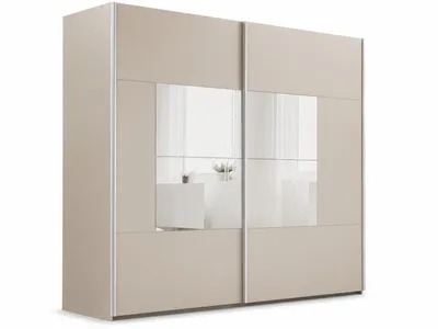 Produktbild von Schwebetürenschrank BOSTON 250 cm KASCHMIR mit Spiegel – Moderner Kleiderschrank mit viel Stauraum