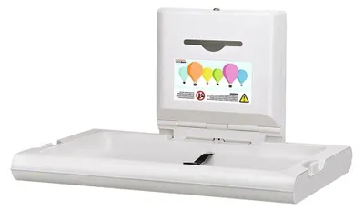 Produktbild von Baby Wandwickeltisch CP0016H horizontal Biocote®-Schutz Kunststoff weiß
