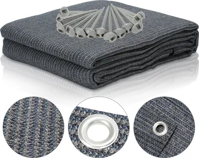 Obrázok produktu pre Clanmacy markíza koberec, stan koberec, ochrana trávnika, mnoho veľkostí, šedá, 250*550CM