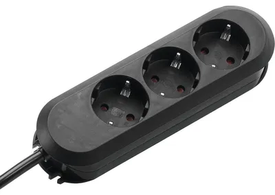 Produktbild von BACHMANN SMART Steckdosenleiste 3x Schutzkontakt, geschraubt, schwarz, 3 m