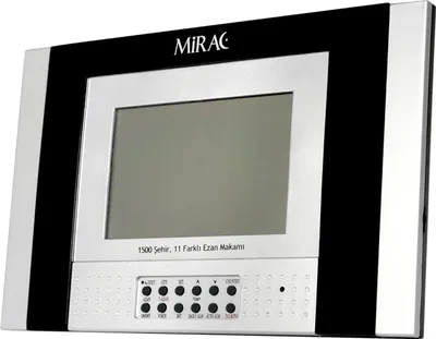 Zdjęcie produktu dla Automatyczny zegar ścienny Mirac Ezan Azan z czasem modlitwy i kierunkiem Qibla
