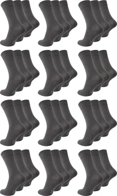 Produktbild von Paolo Renzo Business-Socken 36 Paar - Anzugssocken - Größe 39/42 - Dunkelgrau