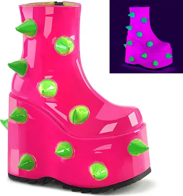 Produktbild von SLAY-77 Damen Booties von DemoniaCult, Pink  , EU 36, US 6