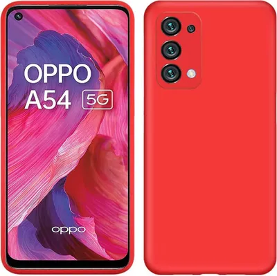 Produktbild von OPPO A54 5G Hülle, Flüssig Silikon Weich Gummi Schutzhülle für OPPO A54 5G Rot