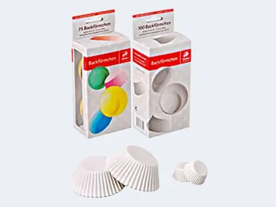 Produktbild von Backförmchen 100 Stück 5cm weiß