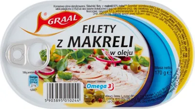 Zdjęcie produktu dla Graal Filety Z Makreli W Oleju 170 G