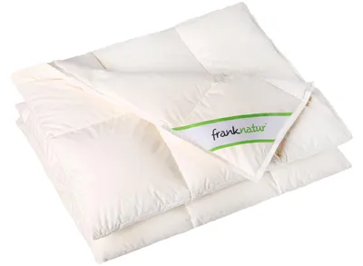 Produktbild von Bettdecke 135x200 Kassettenbett Ganzjahresdecke 90% Daunen Bio Baumwolle kbA