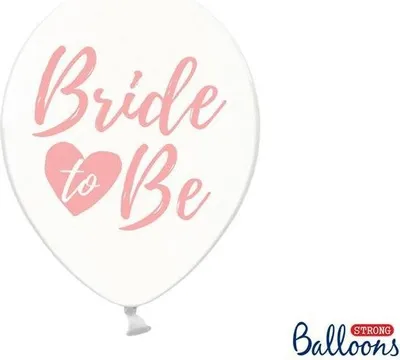 Zdjęcie produktu dla Balony Crystal Clear, Przeźroczyste z napisem Bride to Be 30cm, 6 szt.