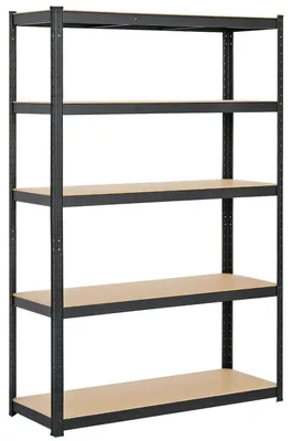 Productafbeelding van Yaheetech zwaar belastbaar schap, 180 x 120 x 45 cm, maximale draagkracht 875 kg, zwart