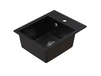 Produktbild von Granitspüle Küchenspüle 40x50 - Schwarz Einbauspüle Spülbecken -für 45cm Schrank