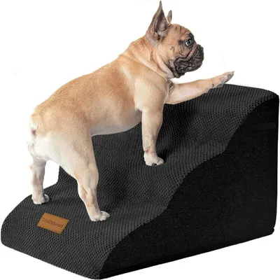 Immagine prodotto di Scaletta per cani - Gradino per cani - 30 cm - Rivestimento rimovibile - 3 gradini