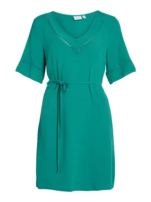 Produktbild von Vila VIMESA DETAIL V-NECK S/S DRESS/SU - NOOS, alhambra