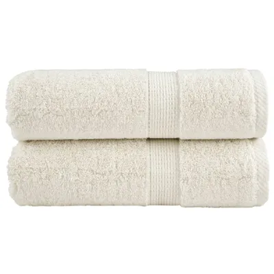 Produktbild von "WINTER SALE"Premium-Gästetücher SOLUND 2er set - modernes Design - Cremeweiß 30x50cm 600 g/m² DE144213 - Handtücher