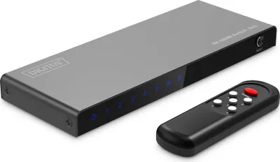 Obrázek produktu pro Digitus DS-55334, HDMI, USB typu C, Kov, Černá, 48 Gbit/s, Status