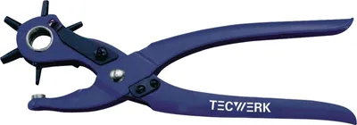 Image de Pince à perforer, longueur totale 240 mm, 2 / 2,5 / 3 / 3,5 / 4 et 5 mm, revêtement par poudrage bleu