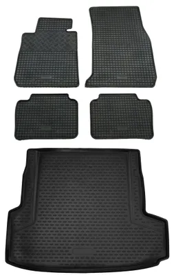 Produktbild von Gummi Kofferraumwanne + Fußmatten Set für 3er BMW F31 Touring, Bj. 9/2012-