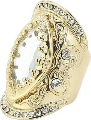 Produktbild von Ring Queen in gold mit Strass von collezione alessandro