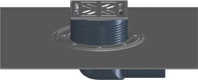 Obrázek produktu pro Hutterer & Lechner HL5100TH Nosník bez krytu terasy. DN75 horizontální, bitumen, GK, 145x145mm/138x138mm, 1 kus.