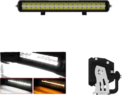 Produktbild von LED-Lichtleiste, Dual-Reihe, 6500K Farbtemperatur, IP68 wasserdicht, 22Zoll mit DT Draht