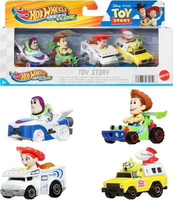 Produktbild von Hot Wheels Racer Verse RACERVERSE Toy Story 4-Pack, Fahrzeug, 3 Jahr(e), Kunststoff, Metall, Mehrfarbig