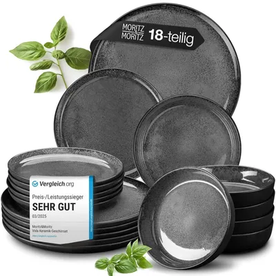 Produktbild von Moritz & Tellerset Vida Anthrazit 18-tlg.