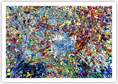 Produktbild von Poster - Poster ohne Rahmen - Abstraktion modern - 100x70 cm - Wand Bild - Wanddeko - Wandbilder - Kunstposter - Wandposter - Bilder - Kunstdruck - Wanddekoration - Wandbild - P2XAA100x70-4045
