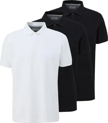 Produktbild von s.Oliver 3er Pack Basic Poloshirt Piqué Qualität, Vielseitig kombinierbares Basic, Klassischer Look