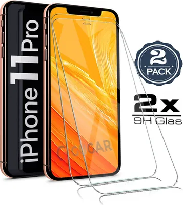 Produktbild von 2X iPhone 11 Pro Panzerglas Glasfolie Display Schutz Folie Glas 9H Hart Echt Glas Displayschutzfolie 2 Stück