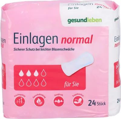 Zdjęcie produktu dla Healthy living podpaski normalne dla łagodnego osłabienia pęcherza, 24 podpaski