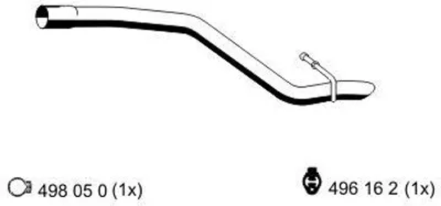 Produktbild von ERNST Abgasrohr Auspuffrohr für FORD Focus II Schrägheck (DA, HCP, DP) Hinten 313117