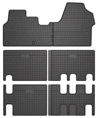 Image de Tapis de sol en caoutchouc pour Citroen Jumpy III 2018- – 6 pièces, noirs, sur mesure
