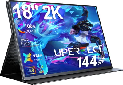 Obrázek produktu pro Přenosný monitor, rozlišení 2K, obnovovací frekvence 144 Hz, 18 2K 144HZ, zástrčka EU