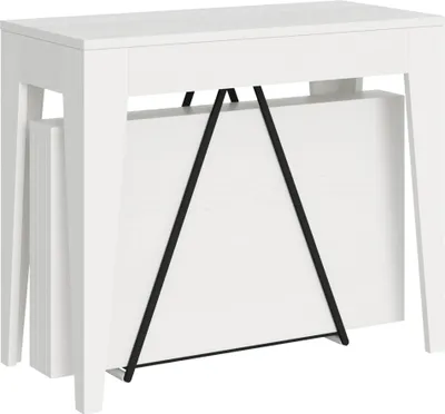 Produktbild von ITYHOME - Ausziehbarer Konsolentisch 90x42/302 cm Zima Esche weiß