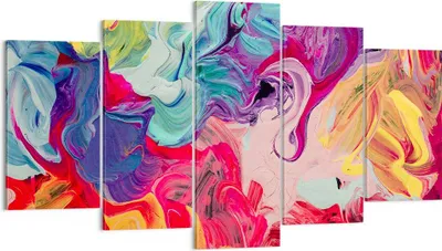 Produktbild von Bild auf Leinwand - Leinwandbild - Abstraktion modern - 160x85cm - Wand Bild - Wanddeko - Leinwanddruck - Bilder - Kunstdruck - Wanddekoration - Leinwand bilder - Wandkunst - EA160x85-3877