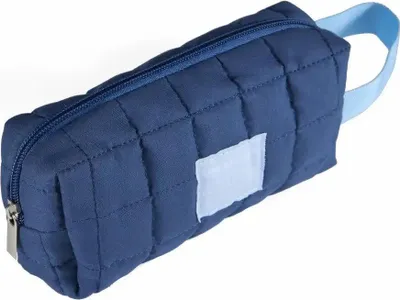 Produktbild von Idena Schlamper Federmäppchen blau mit Handschlaufe - Robuste Schüleretui 190x90x50mm