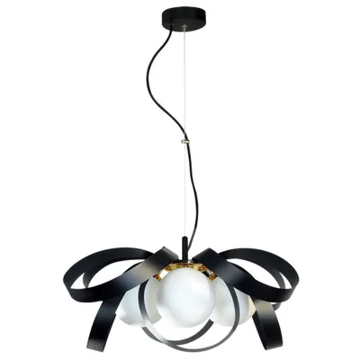 Zdjęcie produktu dla Żyrandol NELA czarno-złoty-biały 4xE14x40W metal wym:100x65x65cm IP20 Zuma Line