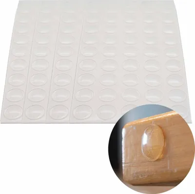 Produktbild von 200x Anschlagpuffer Elastikpuffer Selbstklebend Schutzpuffer Wandschutz Möbelschutz