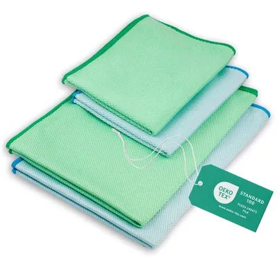 Productafbeelding van Microvezeldoek raam - 60 x 40 cm en 40 x 30 cm - 4 stuks, streeploos