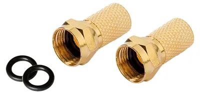 Productafbeelding van Vergulde F-connector met afdichting, 7,0 mm