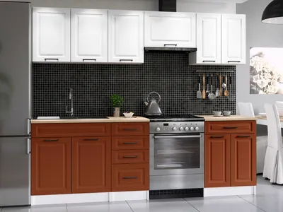 Obrázek produktu pro Kuchyňská linka INGRID 240cm - Bílá + brick