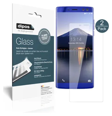Produktbild von 2x Schutzfolie für Doogee BL12000 - Anti-Shock 9H Folie dipos Glass Displayfolie