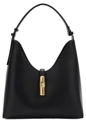 Produktbild von Damenhandtasche, Umhängetasche, Modell Lumina Chic, aus echtem, gerüschtem Leder, elegant und vielseitig