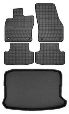 Produktbild von Gummimatten + Kofferraumwanne für Seat Ateca 2016- (unterer Ladeboden) – Schwarz, passgenau – Wielganizator SolidPRO