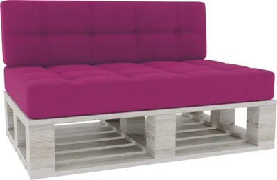 Obrázek produktu pro Paletové polštáře, paletové polštáře sedák opěradlo prošívané PFG (sada (sedák 120x80 + opěradlo 120x40), růžová)