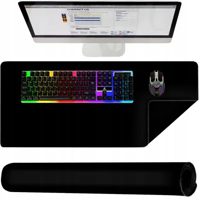 Produktbild von Gaming-Mauspad Groß XXL für Den Schreibtisch Schwarze Matte 90X45 Cm IZOXIS