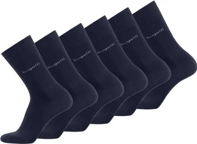 Produktbild von bugatti Herren Socken, 6er Pack - uni Navy 43-46